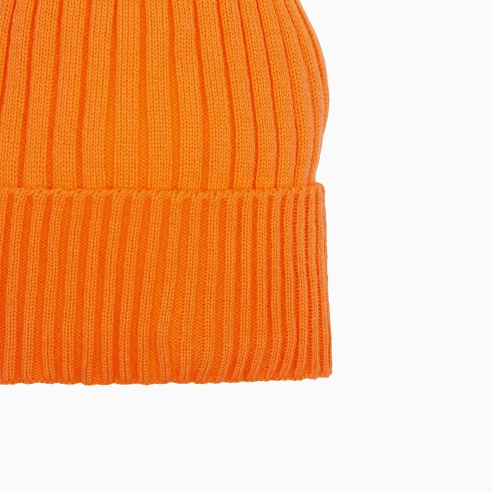Шапка женская зимняя, цвет оранжевый, размер 52-56 Шапка женская зимняя, цвет оранжевый, размер 52-56