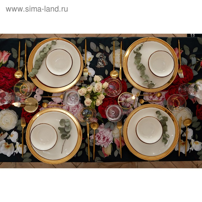 Скатерть "Этель" Flowers  220х147 см, 100% хлопок, саржа 190 г/м2