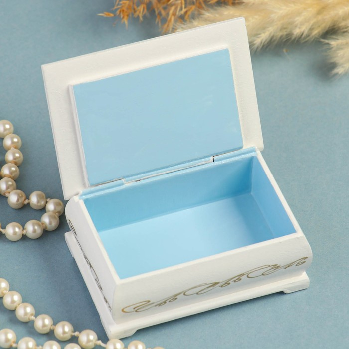 Шкатулка &laquo;Ангелочек с бабочкой&raquo;, белая, 6&times;9 см, лаковая миниатюра