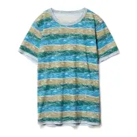 Футболка мужская RAYET двусторонняя, голубой/зеленый, размер S