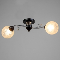 Люстра "Авиталь" 2хЕ27 40Вт чёрно-хромовый 53х20х23 см BayerLux