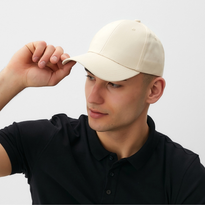 Кепка женская однотонная MINAKU цвет бежевый, р-р 58 Кепка женская однотонная MINAKU цвет бежевый, р-р 58