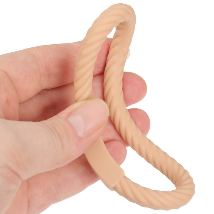 Прорезыватель силиконовый «Браслетик», цвет бежевый, Mum&Baby Прорезыватель силиконовый «Браслетик», цвет бежевый, Mum&Baby