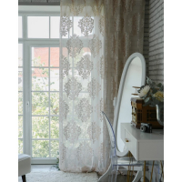 Штора тюлевая сетка с бархатом Этель &laquo;Ренессанс&raquo;, 170 &times; 265 см, цвет белое золото, п/э 100 %