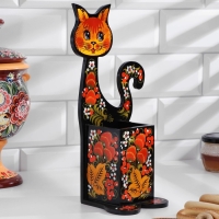 Подставка под ложки «Котик», хохлома Подставка под ложки «Котик», хохлома