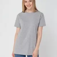 Футболка унисекс T-bolka 160, серый меланж, размер M