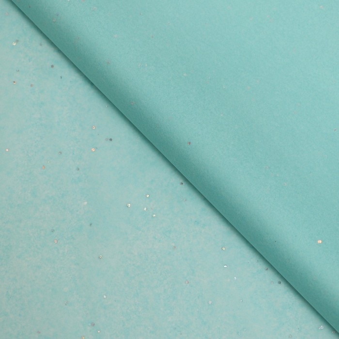 Бумага упаковочная тишью, Бумага упаковочная тишью, "Конфетти", голубая, 50см х 10 м