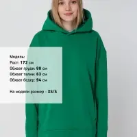Худи оверсайз унисекс Tolla, зеленое, размер M/L