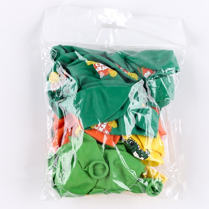 Воздушный шар латексный 12" &laquo;С днём рождения. Динозавр&raquo;, 25 шт.