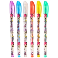 Набор гелевых ручек с блёстками, 6 цветов, Единорог, Минни Маус Набор гелевых ручек с блёстками, 6 цветов, Единорог, Минни Маус