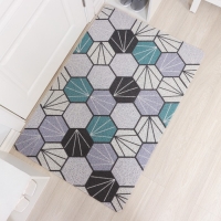 Коврик придверный грязезащитный Доляна &laquo;Грани&raquo;, 80&times;120 см, цвет серо-зелёный