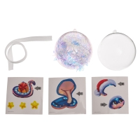 Ёлочный шар - персонаж своими руками на новый год «Змея», новогодний набор для творчества Ёлочный шар - персонаж своими руками на новый год «Змея», новогодний набор для творчества