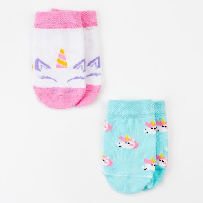 Набор носков Крошка Я &laquo;Единорог&raquo;, 2 пары, 10-12 см