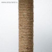 Когтеточка "Полка" с подставкой, 30 х 30 х 40 см, джут, серая с лапками Когтеточка "Полка" с подставкой, 30 х 30 х 40 см, джут, серая с лапками