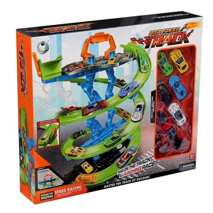 Автотрек &laquo;Виражи&raquo;, в комплекте 8 машинок