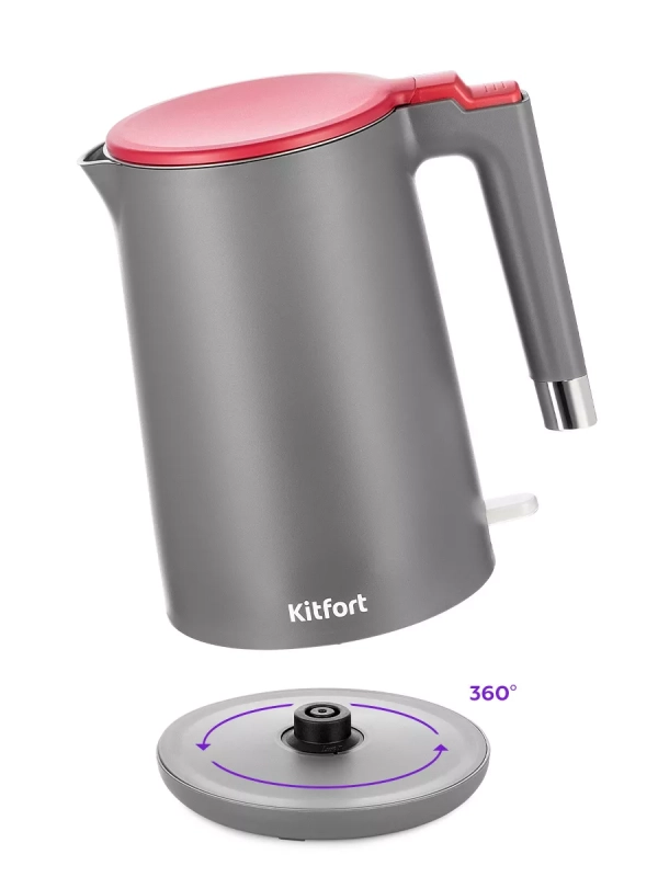 Чайник электрический металлический КТ-6662 - 1.5 л