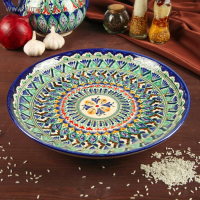 Ляган Риштанская Керамика "Узоры", 31 см, синий Ляган Риштанская Керамика "Узоры", 31 см, синий