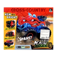 Машина-перевёртыш &laquo;Финт&raquo;, радиоуправляемая, работает от аккумулятора, световые эффекты, эффект дыма, цвет зеленый