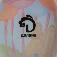 Подставка стеклянная для яиц 10 ячеек Доляна &laquo;Пасхальный кролик&raquo;, 24&times;20,5 см