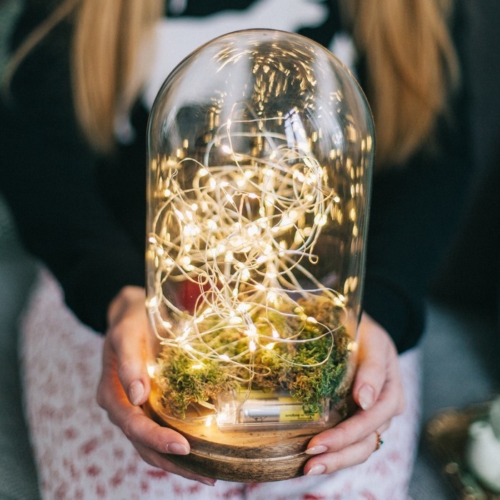 Гирлянда &laquo;Нить&raquo; 5 м роса, IP20, серебристая нить, 50 LED, мерцание белым, батарейки AAх3 (нет в комплекте), свечение тёплое белое