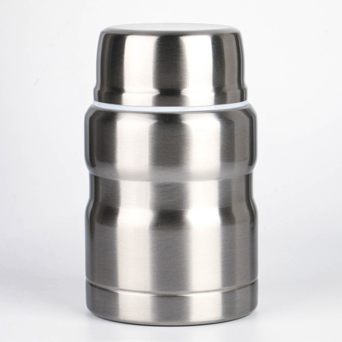 Термос для еды Термос для еды "Мастер К", 500 мл, сохраняет тепло 8 ч, 10 х 15.5 см, хром