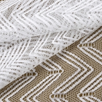 Кружевная эластичная ткань, 200 мм &times; 2,7 &plusmn; 0,5 м, цвет белый