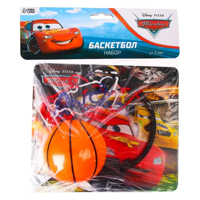 Баскетбольный набор с мячом «Тачки», диаметр мяча 8 см, диаметр кольца 13,5 см Баскетбольный набор с мячом «Тачки», диаметр мяча 8 см, диаметр кольца 13,5 см