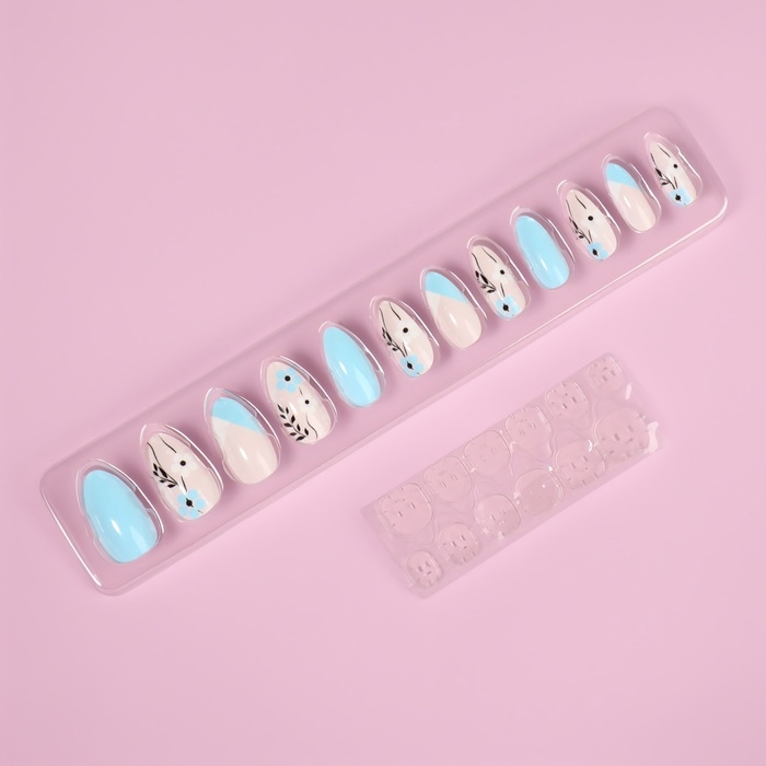 Накладные ногти «Нежная весна», 12 шт, с клеевыми пластинами, форма миндаль, разноцветные Накладные ногти «Нежная весна», 12 шт, с клеевыми пластинами, форма миндаль, разноцветные