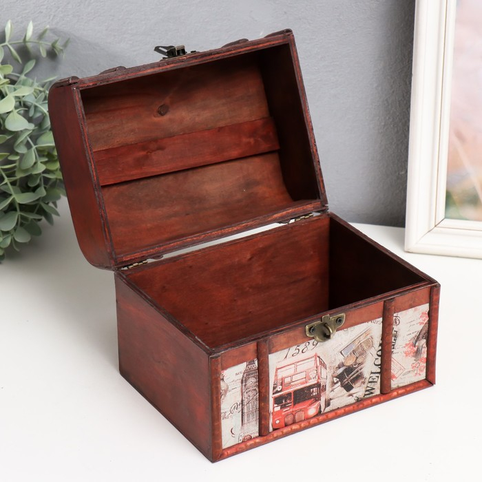 Шкатулка дерево сундучок Шкатулка дерево сундучок "Париж" 15х20х15 см