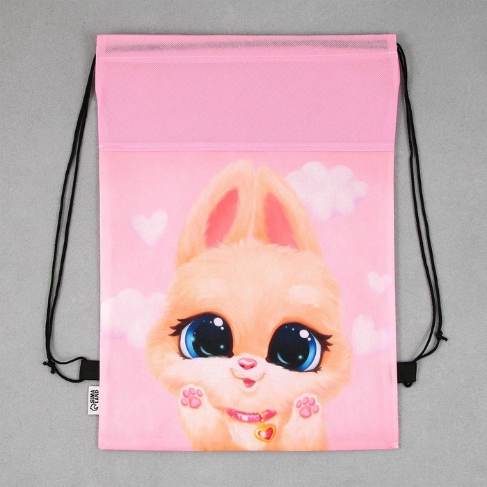 Мешок для обуви &laquo;Малыш зайка&raquo; нетканное полотно, размер 30 х 40 см