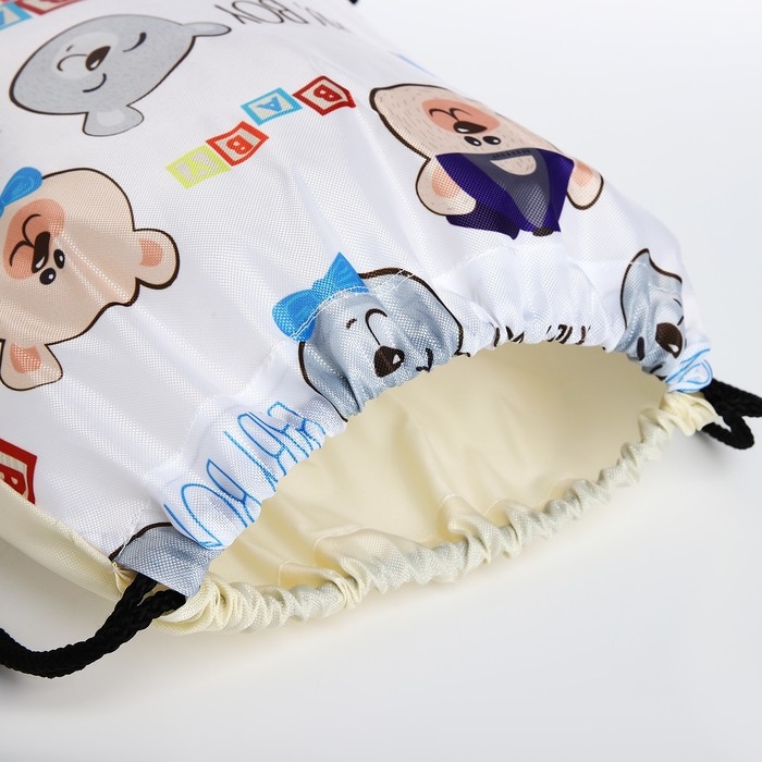 Мешок для обуви на шнурке, цвет белый