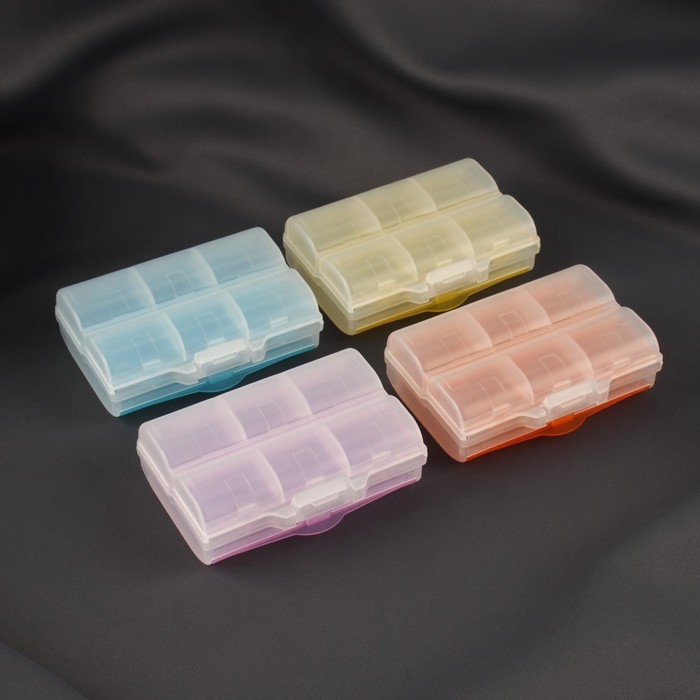 Органайзер для рукоделия, двусторонний, 7 отделений, 9,2 × 7 × 3 см, цвет МИКС Органайзер для рукоделия, двусторонний, 7 отделений, 9,2 × 7 × 3 см, цвет МИКС