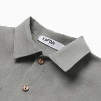 Рубашка для мальчика KAFTAN Linen, р. 34 (122-128), серый