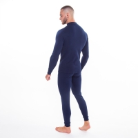 Термобельё мужское НАЧЁС (фуфайка, кальсоны) принт волк, цвет тёмно-синий, размер 48