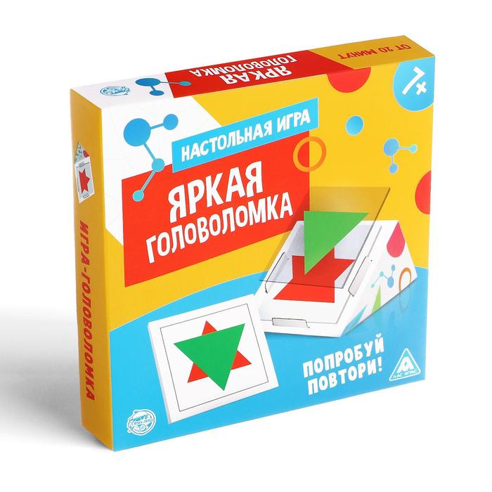 Настольная логическая игра &laquo;Яркая головоломка&raquo;, 18 фигур, 7+