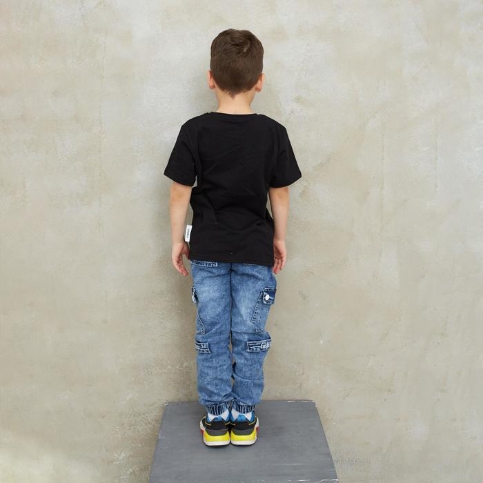 Футболка детская "Oh, boy" Микки Маус, рост 86-92, черный