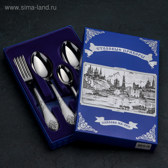 Набор столовых приборов «Дворцовый», 18 предметов, картонная коробка Набор столовых приборов «Дворцовый», 18 предметов, картонная коробка