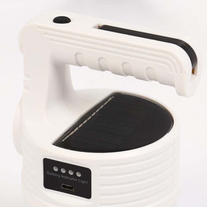 Фонарь кемпинговый аккумуляторный, 5 Вт, 800 лм, 1200 мАч, 3.7 В, 24 LED,  солнечная батарея