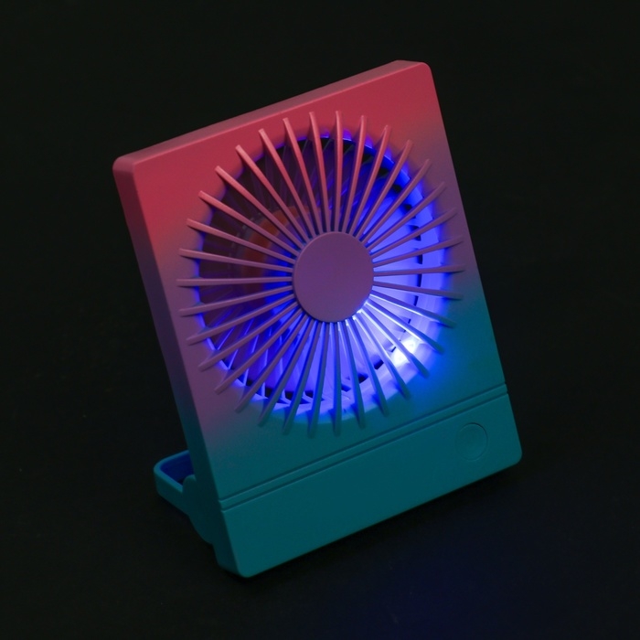 Портативный вентилятор YS2202B, 500 мАч, 3 режима, вход micro-USB, провод,градиент холодный Портативный вентилятор YS2202B, 500 мАч, 3 режима, вход micro-USB, провод,градиент холодный