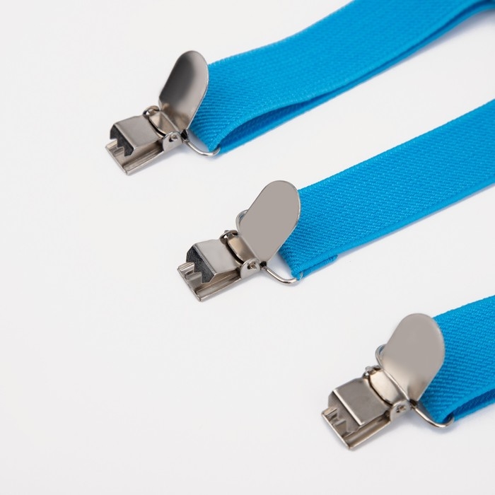 Подтяжки детские &laquo;Выбражулька&raquo;, ширина 2.5 см, бабочка, цвет голубой