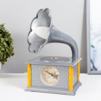 Настольная лампа "Граммофон" E14 10Вт серый 14,5х12,3х24,5 см RISALUX Настольная лампа "Граммофон" E14 10Вт серый 14,5х12,3х24,5 см RISALUX