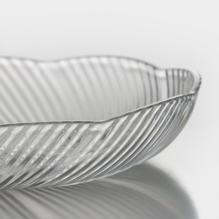 Блюдо Доляна &laquo;Лёгкость&raquo;, d=19 см, цвет прозрачный