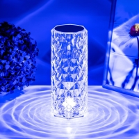 Настольная лампа с ПДУ "Призма" LED RGB АКБ 9,5х9х21,5 см RISALUX