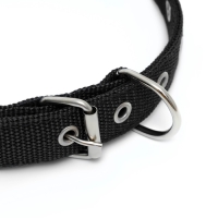 Ошейник "Комфорт" комбинированный, 55 х 2,5 см, ОШ 40-50 см, чёрный