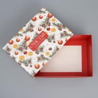 Коробка подарочная новогодняя складная &laquo;Счастья&raquo;, 25 х 18 х 10 см, Новый год