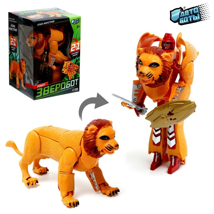 Робот «Лев», трансформируется, щит и меч в комплекте Робот «Лев», трансформируется, щит и меч в комплекте