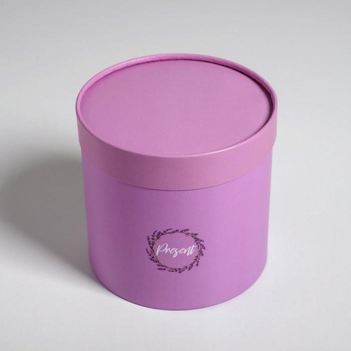 Набор коробок из тонкого картона 2 в 1, упаковка подарочная, &laquo;Лаванда&raquo;, 13 х 13, 16 х 16 см