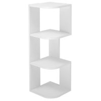 Полка угловая настольная и навесная Лео №4, 250х250х820, Белый Полка угловая настольная и навесная Лео №4, 250х250х820, Белый