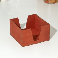 Салфетница деревянная Доляна, 13,5&times;13,5&times;8 см, цвет мокко