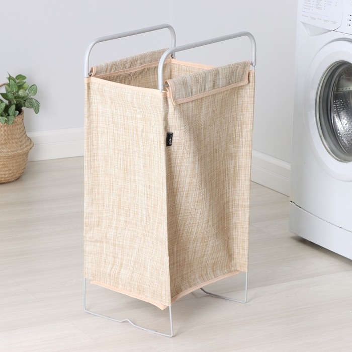 Корзина для белья, 40,5×31×75 см, цвет бежевый Корзина для белья, 40,5×31×75 см, цвет бежевый